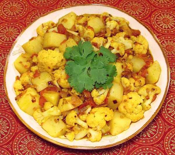 Dish of Cauliflower & Potato Curry