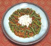 Dish of Green Beans & Tomatoes