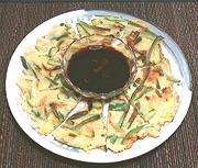 Dish of Korean Zucchini Pancakes