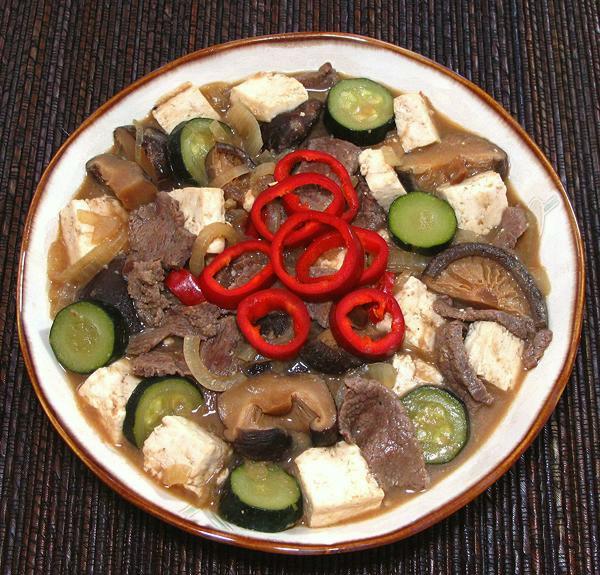 Dish of Beef with Tofu & Vegetables