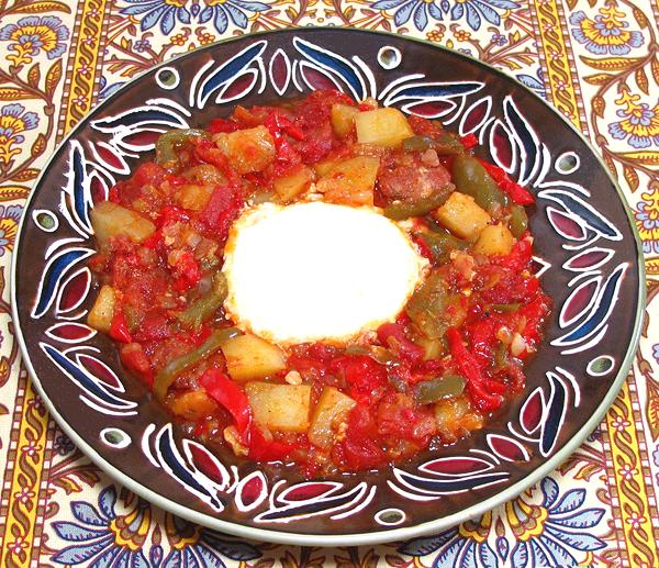 Bowl of Chakchouka with Egg