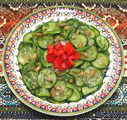 Dish of Cucumber Salad
