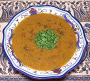 Bowl of Palestinian Red Lentil Soup