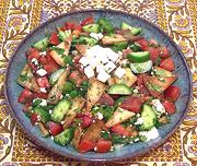 Bowl of Tajik Bread Salad
