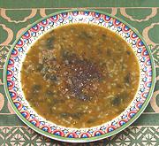 Bowl of Lentil & Purslane Soup