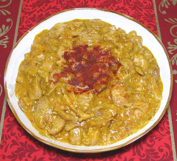 Dish of Chicken Paprikás