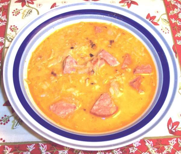 Bowl of Sauerkraut Soup - Hungarian