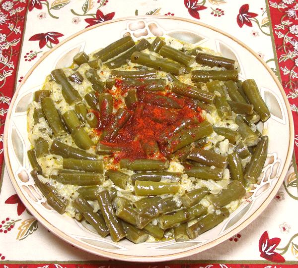 Dish of Green Bean Paprikas