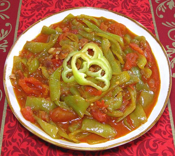 Bowl of Lecsó - Peppers with Tomato