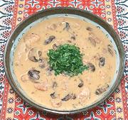 Dish of Chicken with Mushrooms