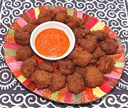 Plater of Accara Fritters with Sauce