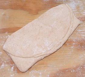 Dough rolled out 1/4 inch thick
