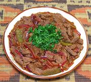 Dish of Beef Liver and Onions