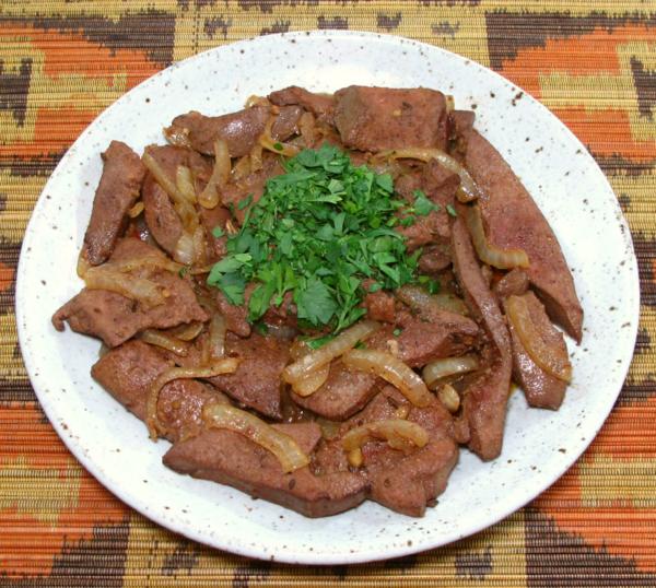 Dish of Fried Beef Liver