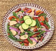 Dish of Mixed Green Salad