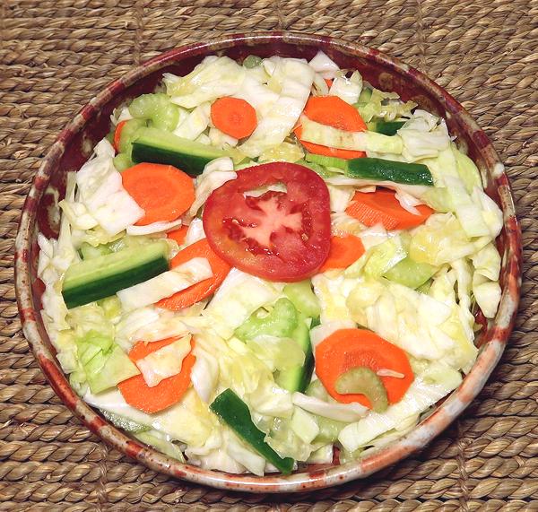 Dish of Jamaican Cabbage Salad.