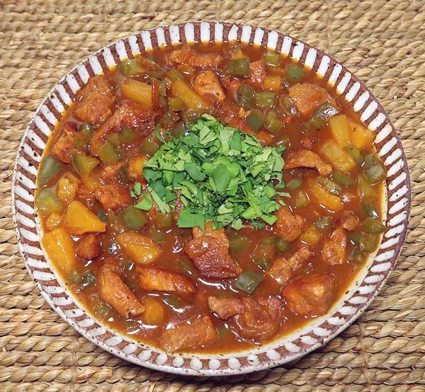 Dish of Pork Stew - Jamaican