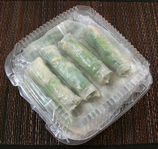 Clamshell with Summer Rolls