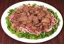 Dish of Beef & Watercress Salad