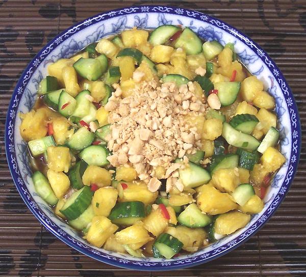 Bowl of Pineapple & Cucumber Salad