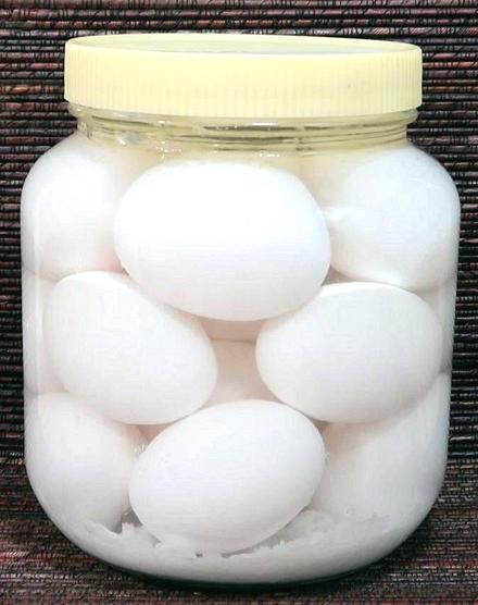 Jar of Salted Chicken Eggs