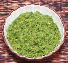Dish of Green Curry Paste