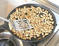 Peanuts Toasting in a Pan