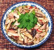 Dish of Chicken with Mushrooms & Ginger