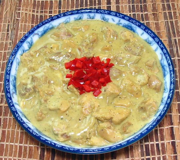 Dish of Chicken Coconut Adobo
