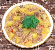 Dish of Chicken with Pineapple & Coconut