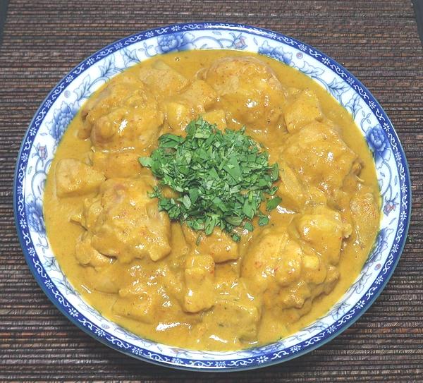 Dish of Chicken Potato Curry