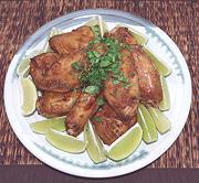 Dish of Thai Chicken Wings