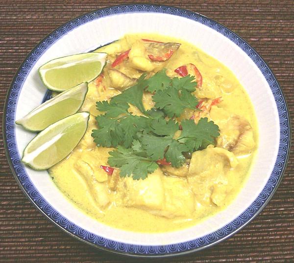 Dish of Fish Coconut Curry