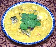 Dish of Indonesian Fish Curry