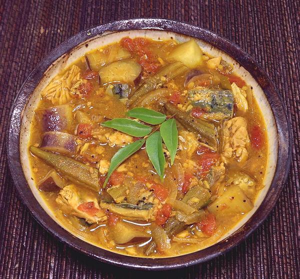Dish of Fish Curry Assam