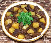 Dish of Beef Adobo with Potatoes