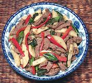 Dish of Beef with Basil