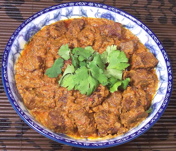 Dish of Beef Curry Dry Fried
