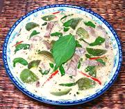 Dish of Green Curry with Beef
