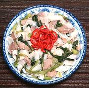 Dish of Pork with Choy and Rice Noodles
