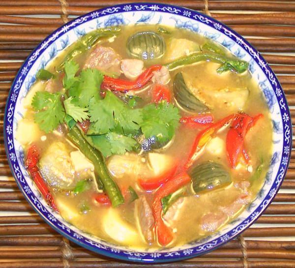 Dish of Pork & Vegetable Curry