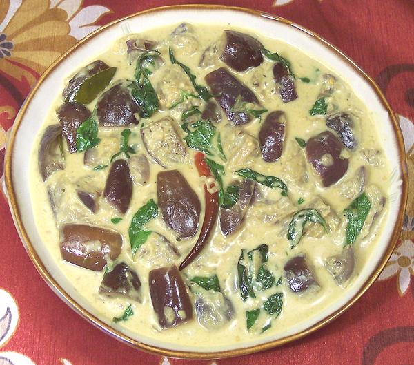 Dish of Eggplant Curry