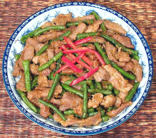 Dish of Pork with Long Beans