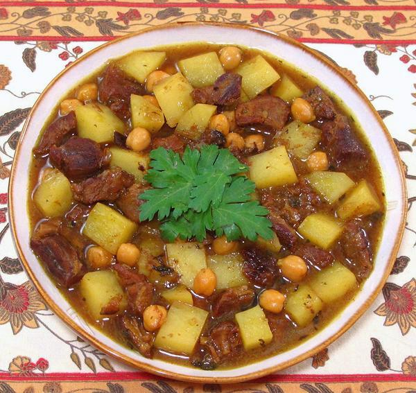 Dish of Lamb Stew with Potatoes
