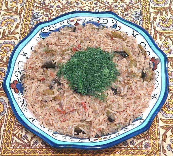 Dish of Eggplant with Rice