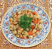 Dish of Lima Beans with Vegetables