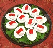 Platter of Eggs Stuffed with Mushrooms