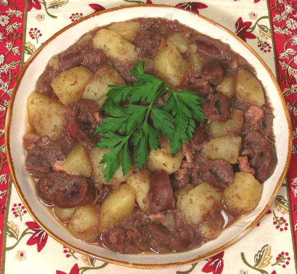 Dish of Beef Kidneys with Potatoes