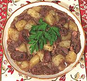 Dish of Beef Kidneys with Potatoes