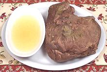 Plate with Boiled Beef & Stock